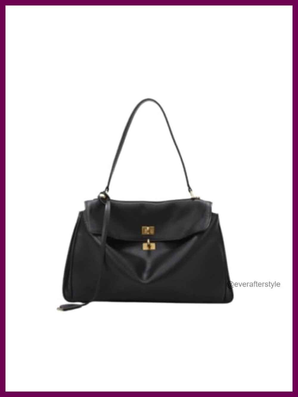 Faux Leather Satchel Tote Shoulder Bag with 13.3" Laptop Compartment